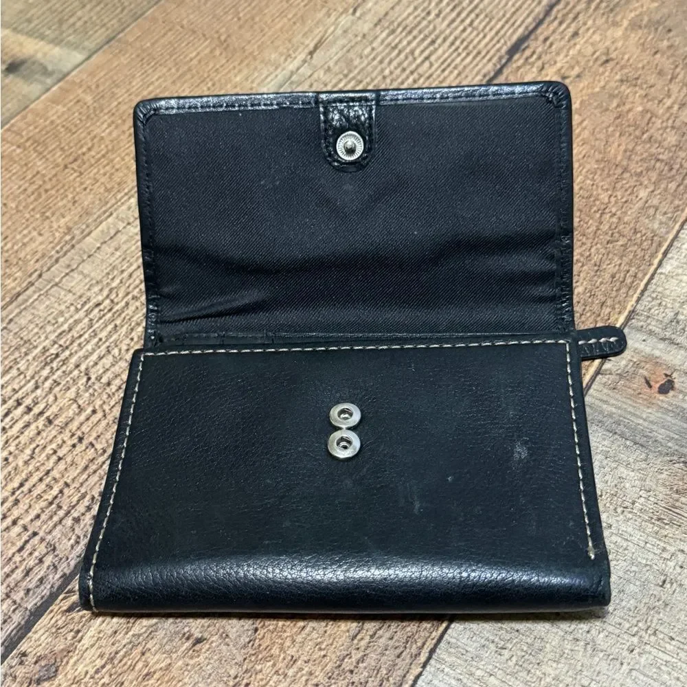 Fossil Cowhide Leather Black Vintage Wallet Sl8636
